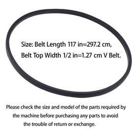 754-06134 Lawn Mower Deck Belt for MTD 754P06134 954-0197 Simplicity/Snapper 1719911SM Gravely 07224400 V Belt 1/2" x 117"