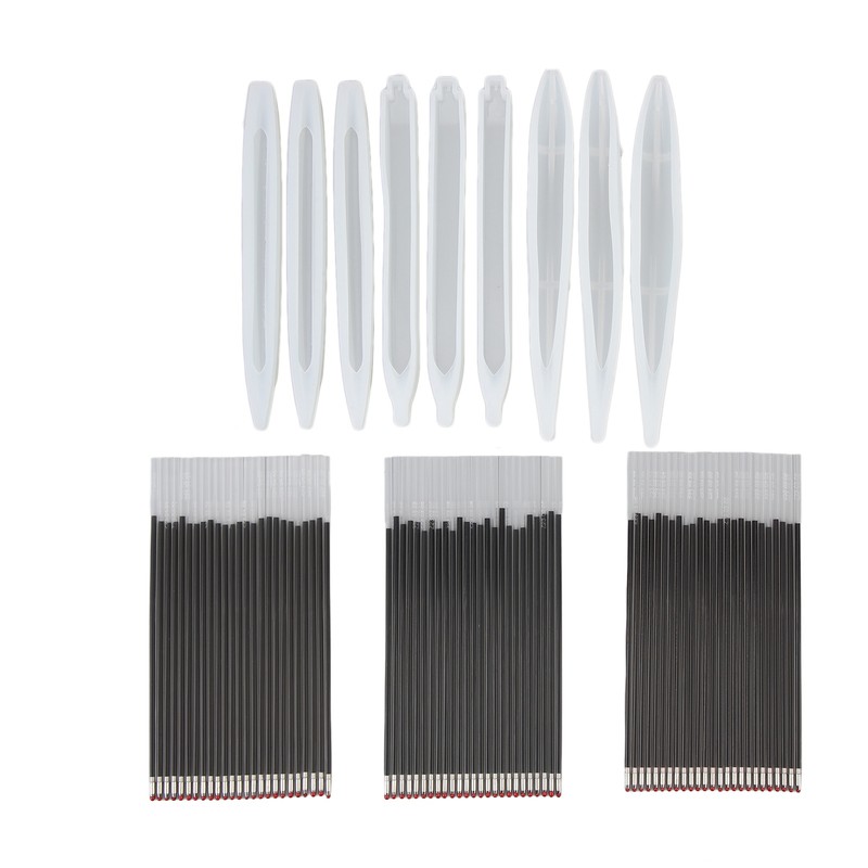 9Pcs Pen Resin Molds Silicone Smoothing Durable Easy Removal Ballpoint