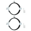 sourcing map 2 Pcs Adjustable Pipe Bracket Clamp, 5"(127mm) Wall