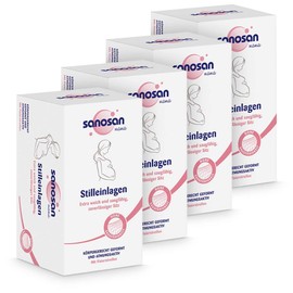 sanosan Breastfeeding Pads Breathable & Skin-Friendly – Pack of 120 Invisible Nursing Pads with High Absorbency – Optimal Protection for Nursing Mothers