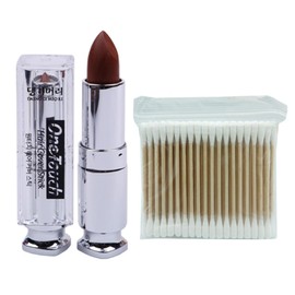 braided hair Daenggi Meori One-Touch Hair Cover Stick 4g + 100 Cotton Swabs, 1 Pack, Natural Brown + 100 Cotton Swabs / 댕기머리 원터치 헤어 커버 스틱 4g + 면봉100개, 1개, 자연갈색+면봉100개