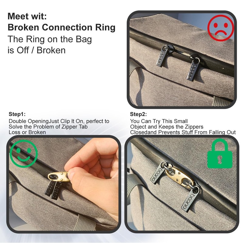 24 Pcs Zipper Clips Anti Theft Dual Opening Design Zipper