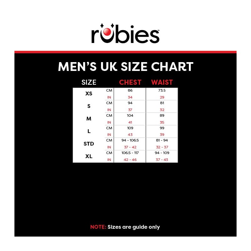 Rubies 1001361M Deadpool Costume for Adults, Men, Multicoloured, M, Multicoloured