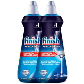 Finish® Liquido Abrillantador, Rinse Aid, Paquete de 2, 400ml c/u
