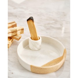 Palo Santo Holder, Incense Holder for Palo Santo Sticks, Ceramic Incense Burner, Scent Wood Stand and Ash Catcher, Simple, Sturdy and Well Made