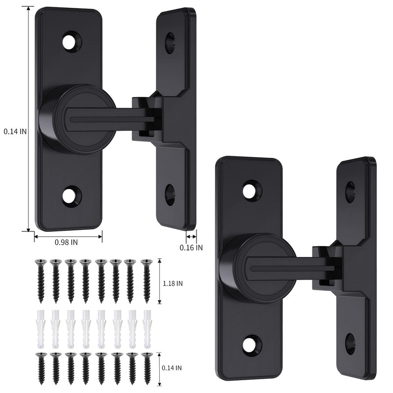 2 Pack Barn Door Lock Hardware, 90 Degree Heavy Duty