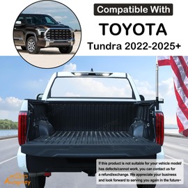 Aunginsy Tailgate Antenna Flag Pole Mount Bracket Compatible with Toyota Tundra 2022-2025 Right Side Tailgate Antenna Flagpole Mount Rear Trunk Door Detachable Holder Metal Base Exterior Accessories