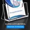 AITEE DIN A5 Table Brochure Stand: Pack of 2 Acrylic