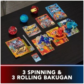 Bakugan Ultimate 6-Pack, Special Attack Dragonoids, Nillious, Mantid, Octogan; Custom...