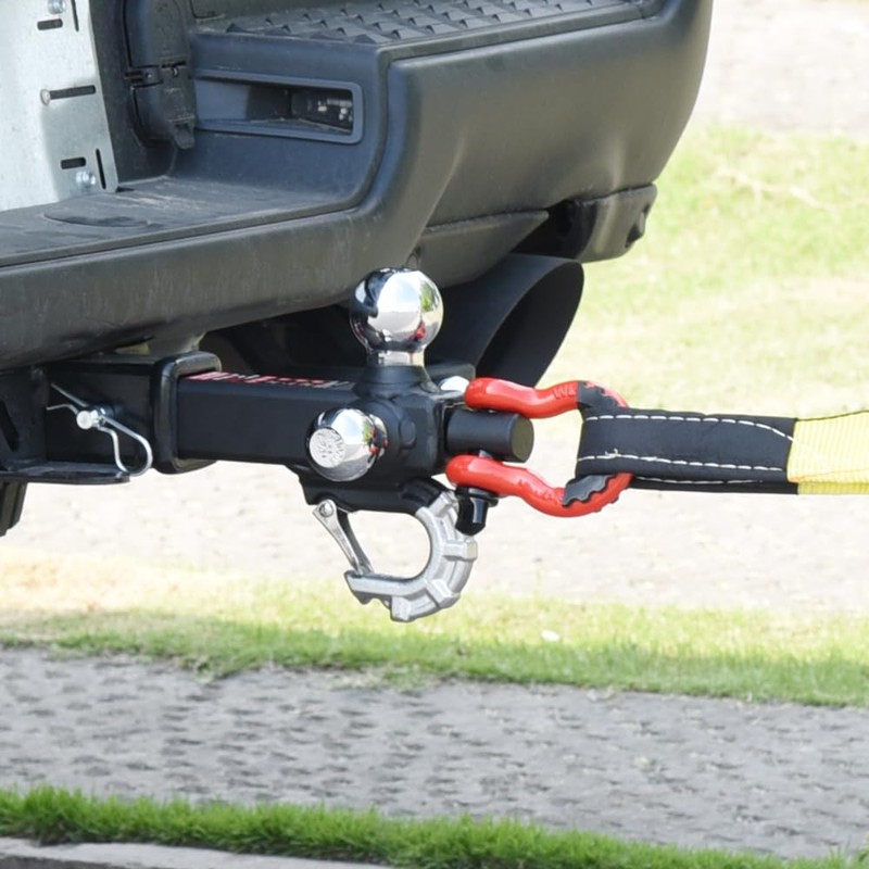 REYSUN Trailer Hitch Tri-Ball Mount: with Swivel Tow Shackle and