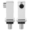 2X Deck Mount Bath Tap Square Shaped Chrome Plated Brass