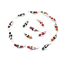 1shopforyou Mixed 4 Colors Lot of 12 Miniature Koi Fish Fairy Garden Supplies Animal Fish Figurine Furniture Dollhouse