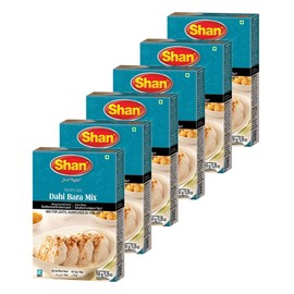 Shan Dahi Bara Recipe Mix 5.29 oz (150g) - Seasoning Spice Powder for Traditional Lentil Dumplings in Yogurt - Suitable for Vegetarians - Airtight Bag in a Box (Pack of 6)