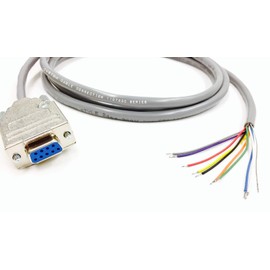75 Foot DB9 Female to Blunt End RS232 Extension Serial Cable - 24 AWG with Grey PVC Jacket - Made in USA by Custom Cable Connection