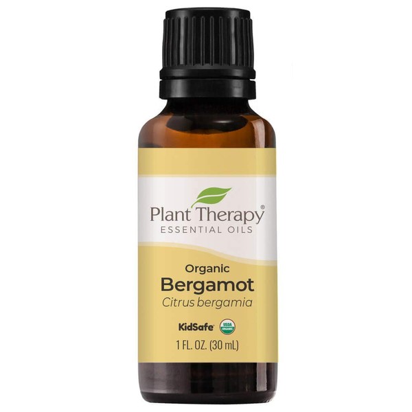 Plant Therapy Organic Bergamot Essential Oil 30 mL (1 oz) 100% Pure, Undiluted, Therapeutic Grade