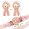 Vansolinne Floral Boho Mom to Be Maternity Sash and Corsage
