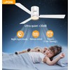 OPONL White 52 inch Ceiling Fan with Light, Remote Control,