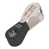 LED UV Loupe Rechargeable Foldable Portable Metal 30X Pocket Magnifier
