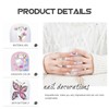 minkissy 24pcs Gradient Butterfly Press Nails Heart Design Easy Fake