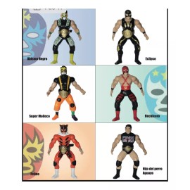 Didier Market Pack 5 Muñecos Luchadores Coleccionables Lucha Libre