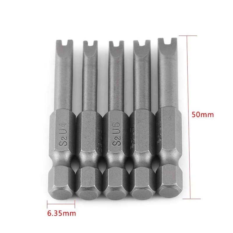 5 Pcs Alloy Steel Screwdriver Drill Bits Set 50mm/2inch Length