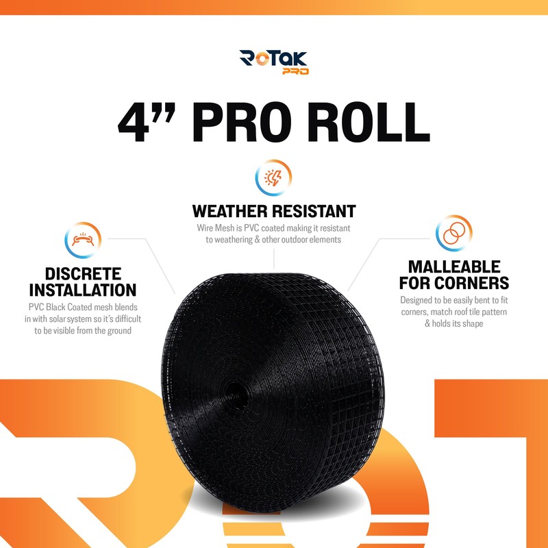 Rotak Critter Guard PRO - 4in x 100ft Solar Panel
