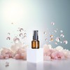 Brown 15 ML Empty Refillable Glass Lotion Pump Bottle -
