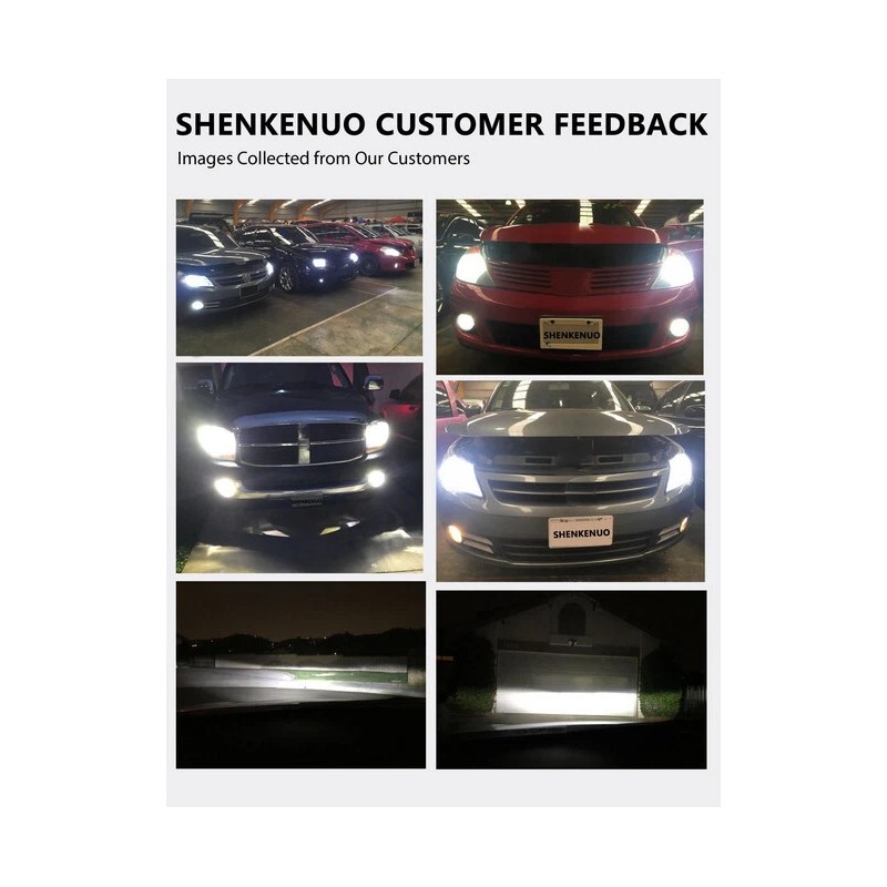 SHENKENUO LED Headlight Hi-Lo BEAM+Fog Bulbs For Volvo VNL VNM