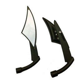 MotorToGo 1Pair Black CNC Spear Sickle Motorcycle Mirrors Compatible for 1980 Harley-Davidson Sportster 1000 XLH