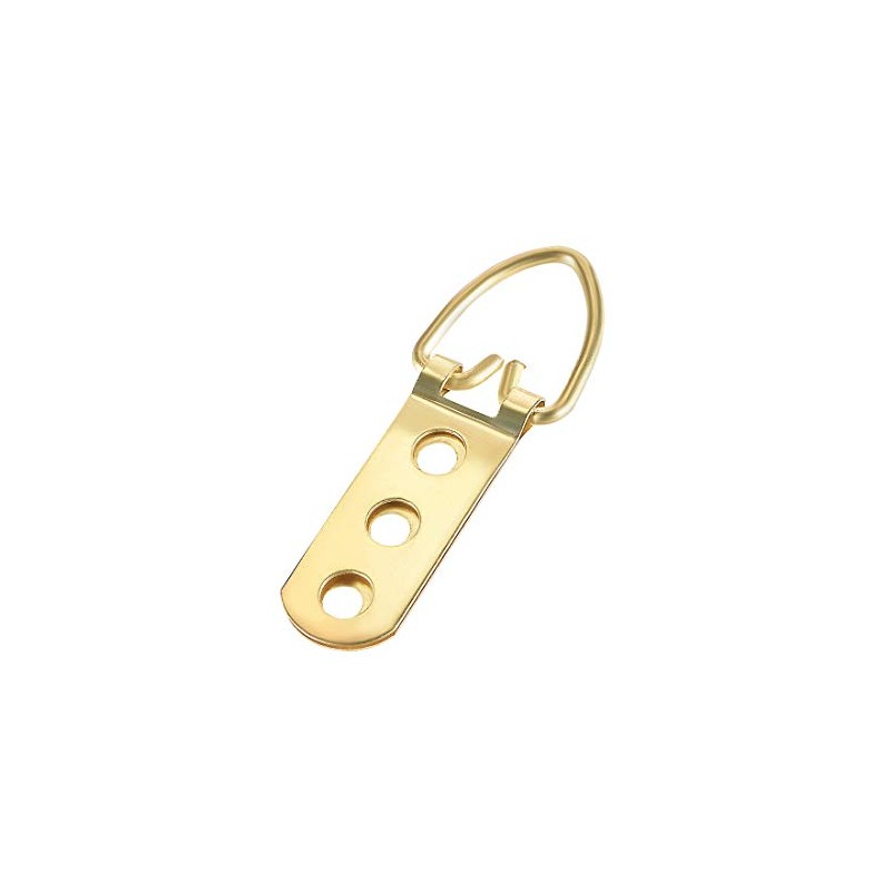 uxcell D Ring Picture Hangers, 64mm x 22mm Golden Assortment