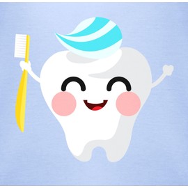 Shirtracer - Baby Bodysuit Boy Girl - Carnival & Fancy Dress - Tooth Fairy Toothpaste - Dentistry Gift Idea, 2 baby blue