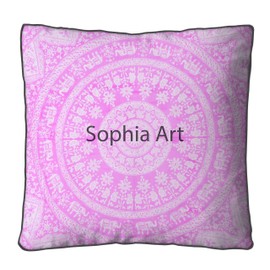 Large Floor Pillow,Throw Cushion Cover Oversized Elephant Mandala Seating Dorm Living Room Decor, Dog Cat Bed Ottoman Yoga Meditation Indoor Outdoor Pouf (Multi)