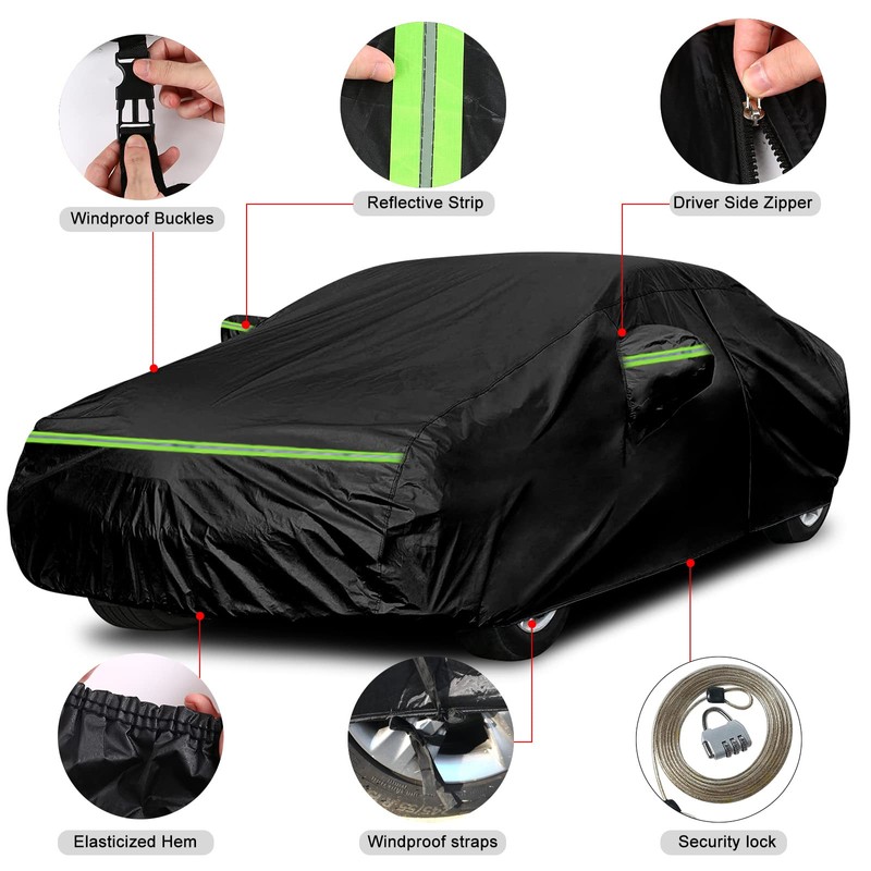 Waterproof Car Covers Replace for 2005-2023 Ford Fusion, 6 Layers