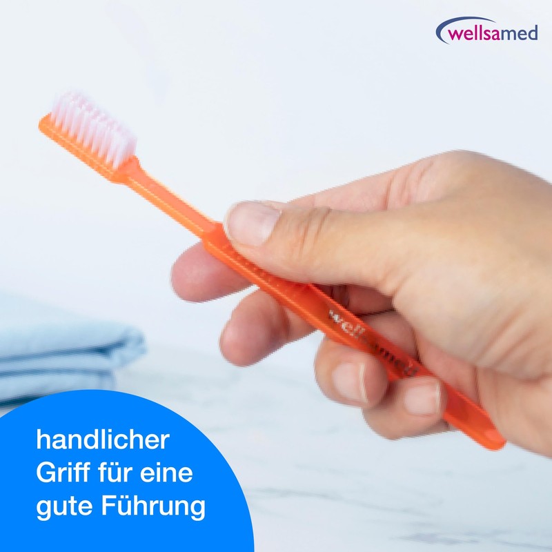 Wellsamed Wellsabrush Disposable Toothbrushes Impregnated with Toothpaste Orange Ideal for