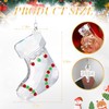 Beeveer 4 Pcs 2024 Christmas Stocking Crystal Ornaments Clear Faceted