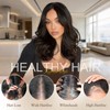 Sidaila 14 Inch Middle Part Wavy Wig for Women, Black