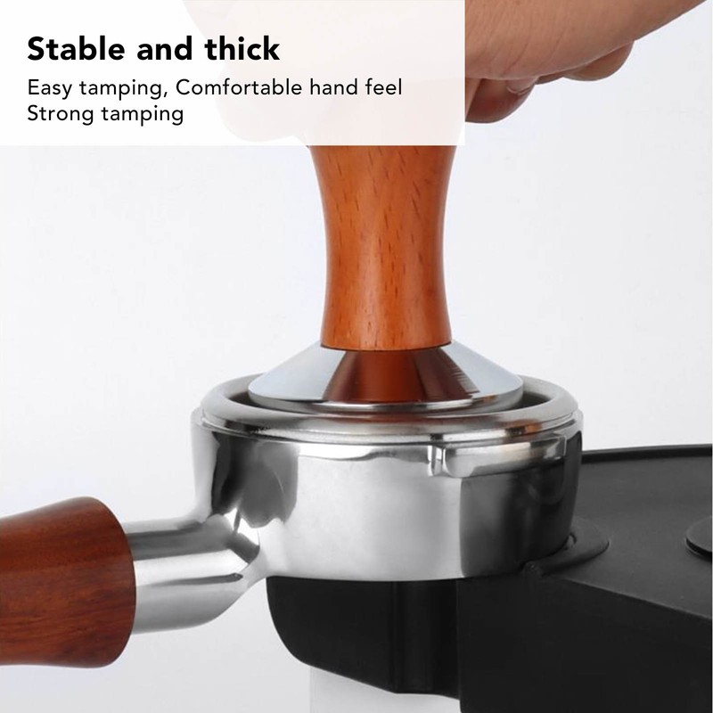 Coffee Tamper Stainless Steel Flat Bottom Tamping Tool Coffee Hand
