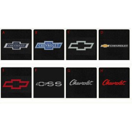 Lloyd Mats NEW! BLACK FLOOR MATS 1967-1970 Chevy Pickup Truck C10 K10 Embroidered Logo 1pc - B - BLUE BOWTIE