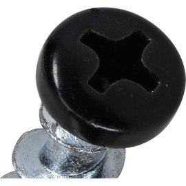 Hillman Borefast Drywall Anchors, Holds 50 Pounds in Drywall and 200 Pounds in Concrete, 1 1/2" Pan Head, Black, 75-Pack, 377631