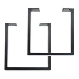 PIPE DECOR Coffee Table Legs 12 Inch - Metal Legs for Table, 2 Pack Black Table Legs