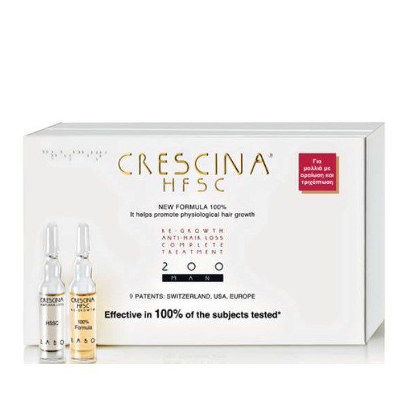 Crescina HFSC 100% 200 Complete Treatment Man, 10 & 10 vials