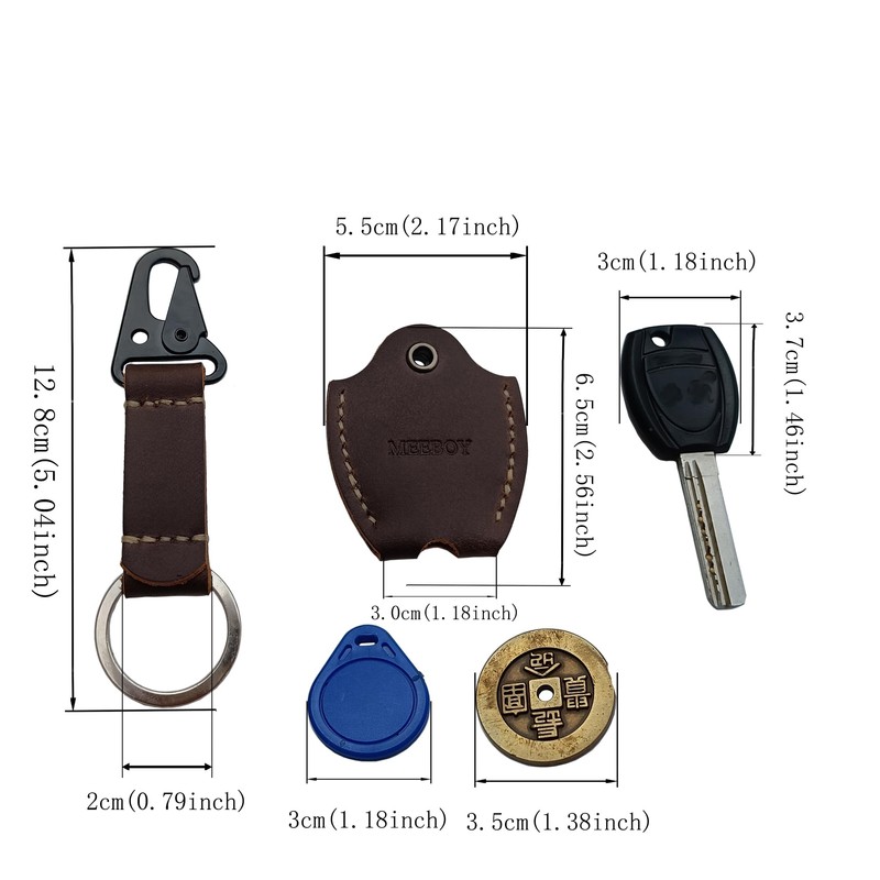 MEEBOY handmade leather car key sleeve for broken key car