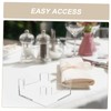 LABRIMP Clear Acrylic Napkin Holder Modern Desktop Tissue Dispenser for