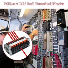 Rail Type Voltage Terminal - Wire Wiring Connector - Terminal Blocks, Compact Connectors for Circuit Inline, Electrical Wires