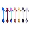 7 Pieces Cat Shape Spoon, Cola Spoon, Coffee Spoon, Teaspoon,