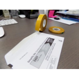 WOD RWATG20 General Purpose ATG Tape, 1/4 inch x 36 yds. (Set of 12 Rolls) Adhesive Transfer Tape Glider Refill Rolls Clear Adhesive on Gold Liner (Acid Free)