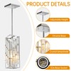 Chrome Pendant Lights Kitchen Island 1 Pack, Mini Crystal Chandeliers,
