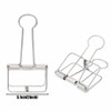 Extra Large Binder Clips 2 Inch, Big Paper Clamps Silver