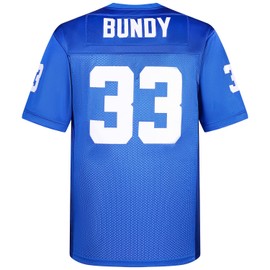 kioken AL Bundy Football Jersey,33 Polk High Shirt Mens Blue Jerseys S-3XL (L, Blue)