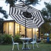 Sunnyglade 9' Solar 24 LED Lighted Umbrella with 8 Ribs